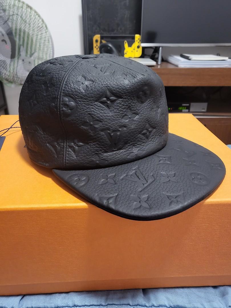 Louis Vuitton 1 .1 Cap Embossed Monogram Leather Black Hat for