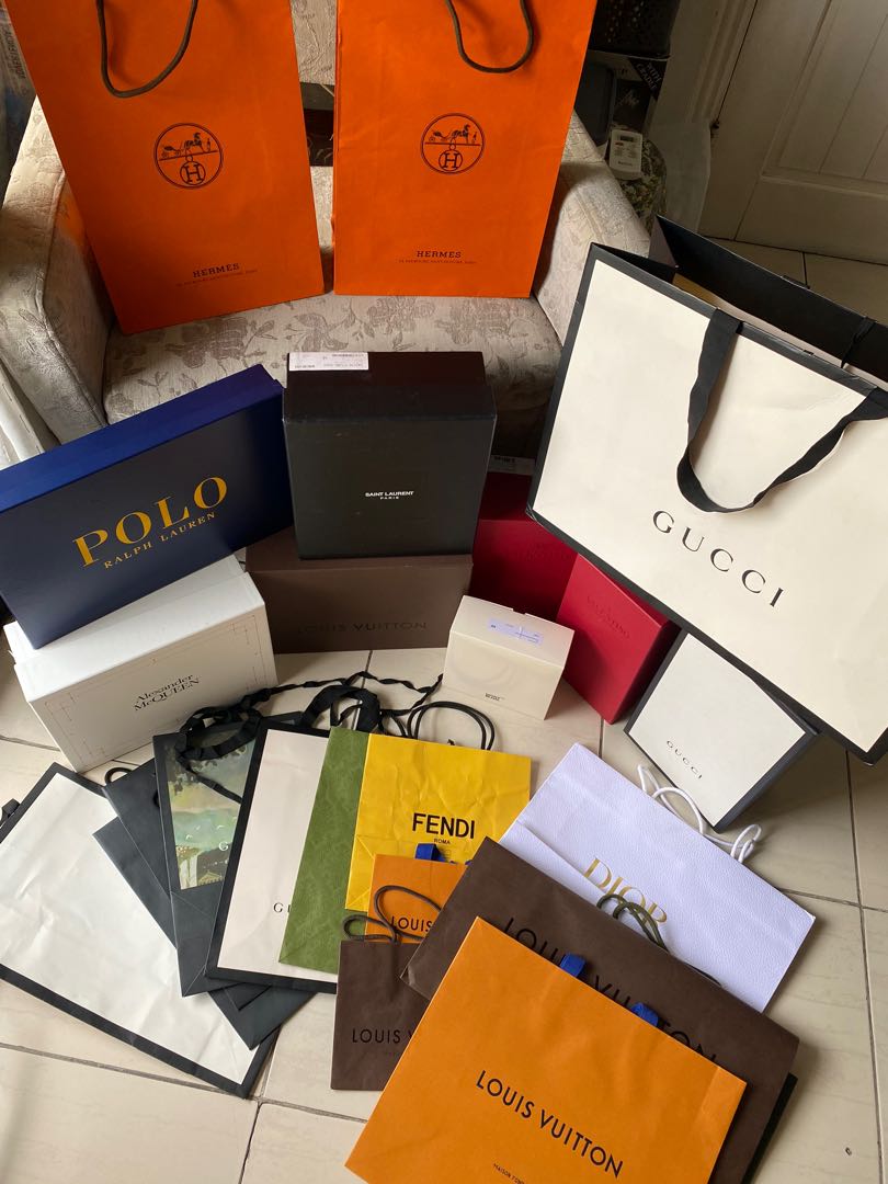 LV PRADA GUCCI HERMES ASSORTED BOXES, Luxury, Bags & Wallets on Carousell