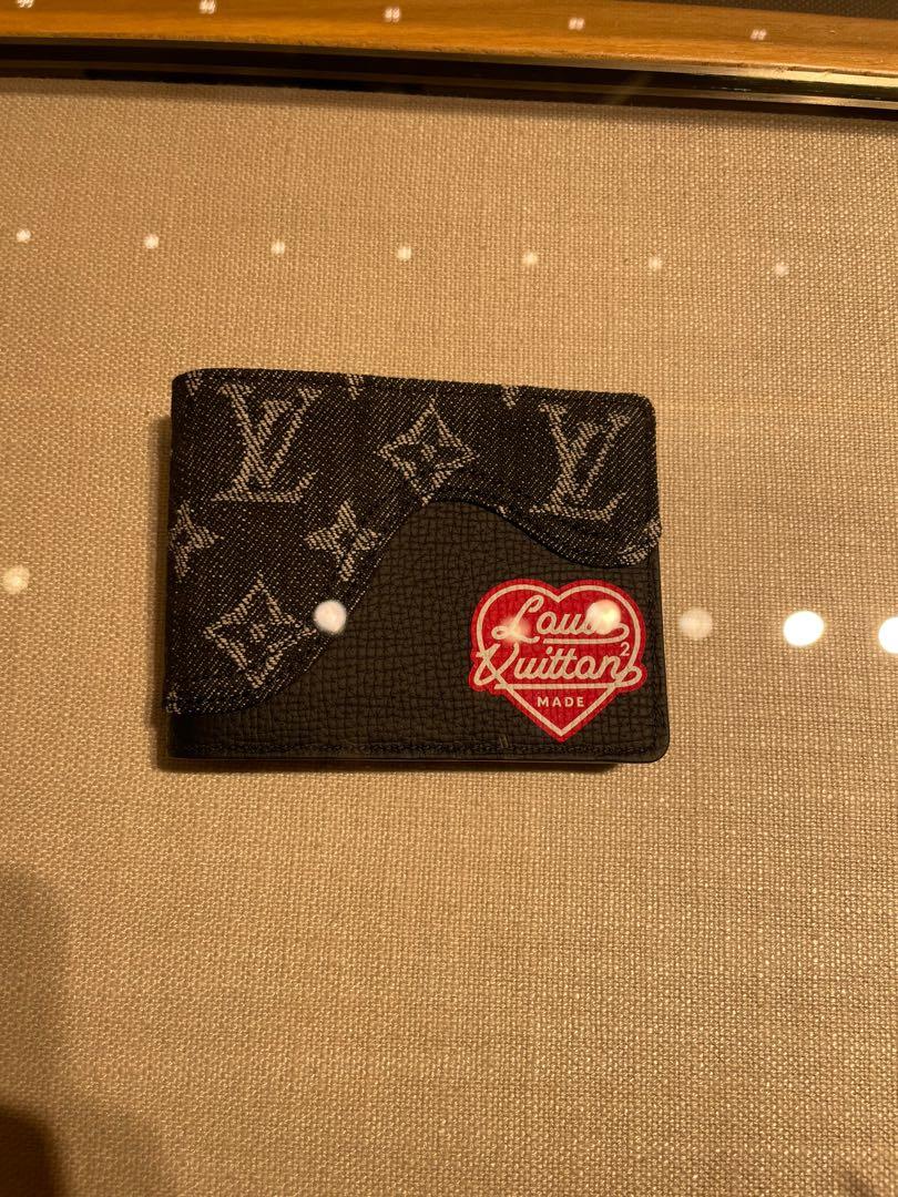 SsilShops Revival, Black Louis Vuitton Nigo Monogram Denim Slender Wallet