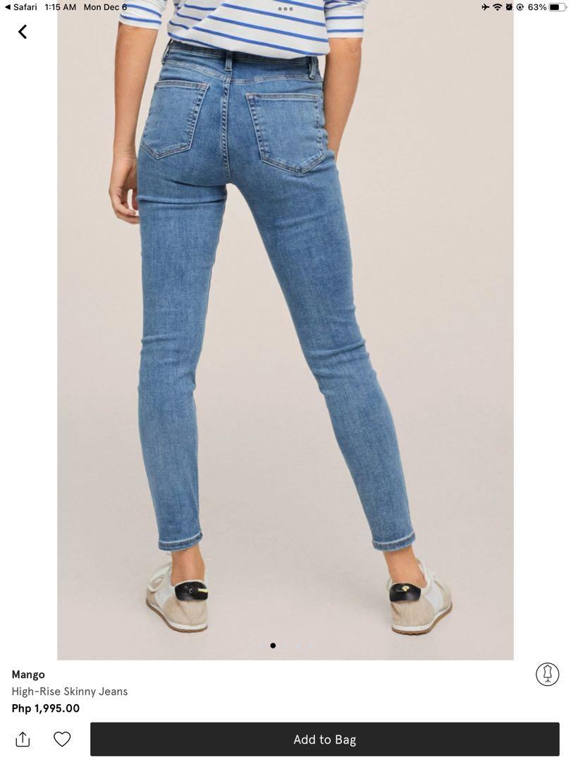 Mango Skinny Jeans (Category: Jeans) located in Muntinlupa City. Submitted by _ccallan2 (Listing ID 1129836873, Image 3). Description: Originally bought for 1995php. See actual photos on the last few slides..