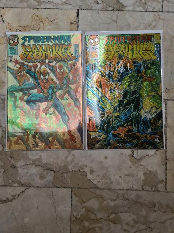 Marvel Coimcs Spider-Man MAXIMUM CLONAGE Alpha & Omega (1995) (Category: Comics & Manga) located in Manila. Submitted by edisontee (Listing ID 1129697649, Image 3). Description: Marvel Coimcs Spider-Man MAXIMUM CLONAGE Alpha & Omega (1995) 2 issues all in good conditions.