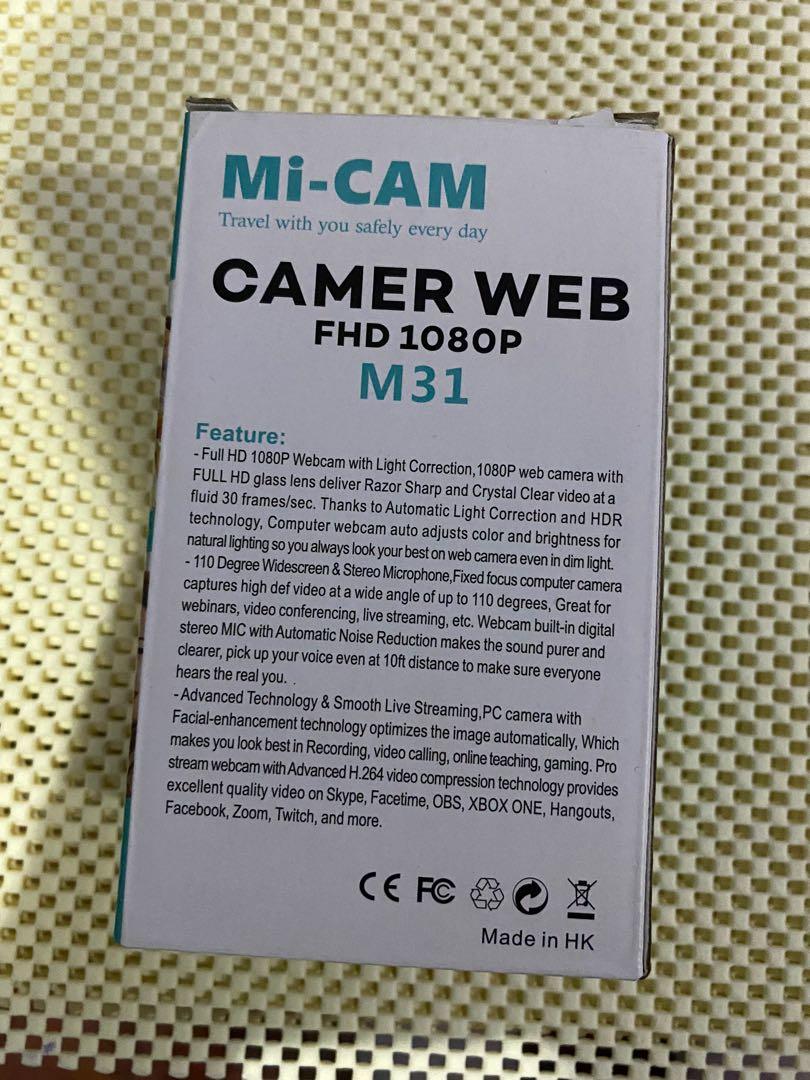 Mi-cam Webcam good for schooling  office use, Computers & Tech, Parts &  Accessories, Webcams on Carousell