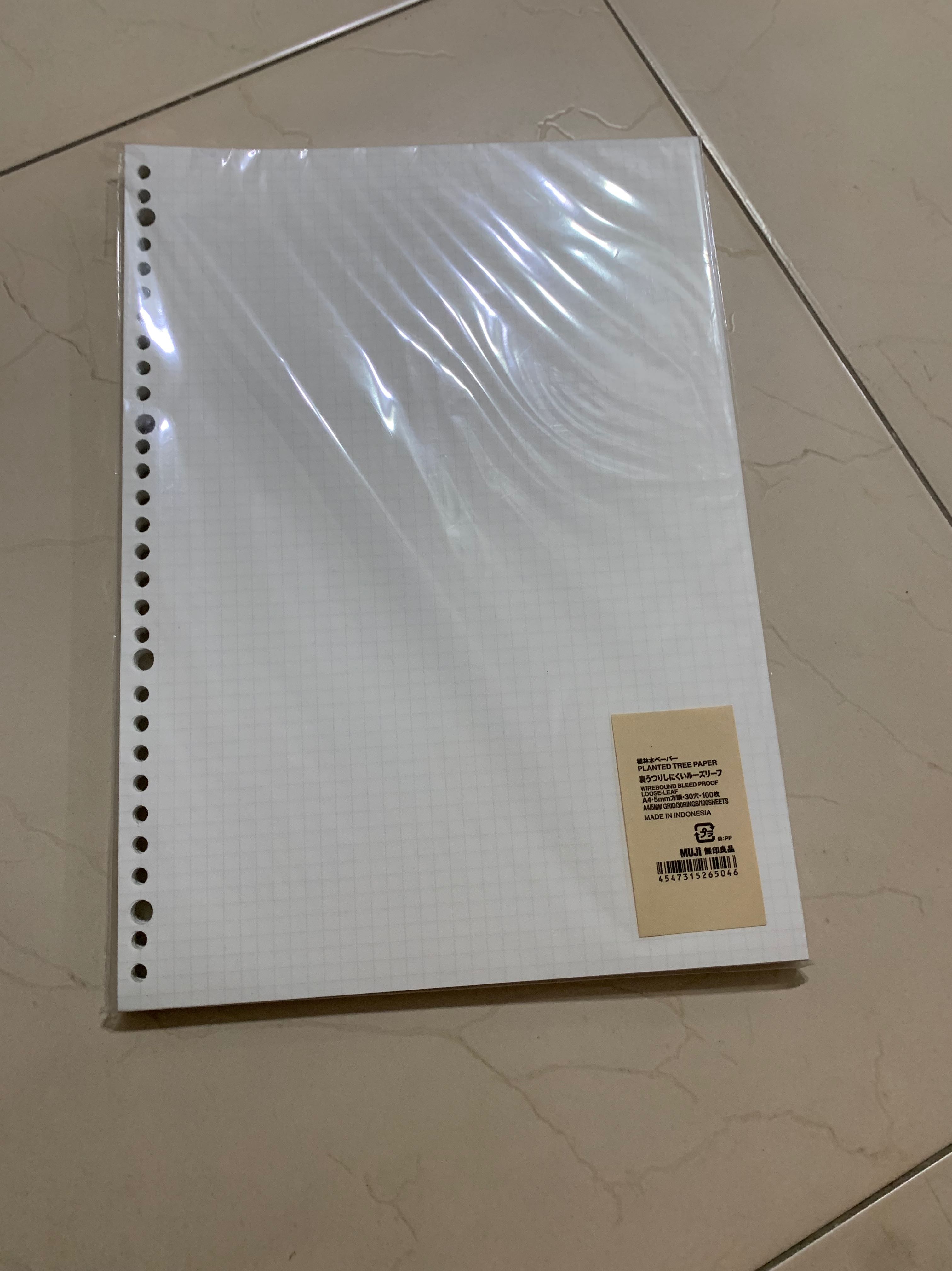 muji A4 squaregrid paper 100pcs, Hobbies & Toys, Stationery & Craft, Stationery & School