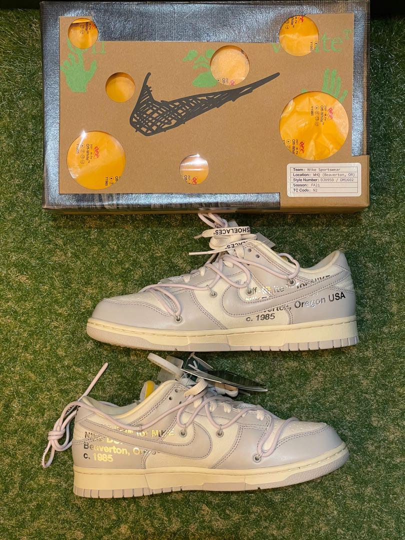 Nike Dunk Low / Off-White lot 49 US9, 男裝, 鞋, 波鞋- Carousell