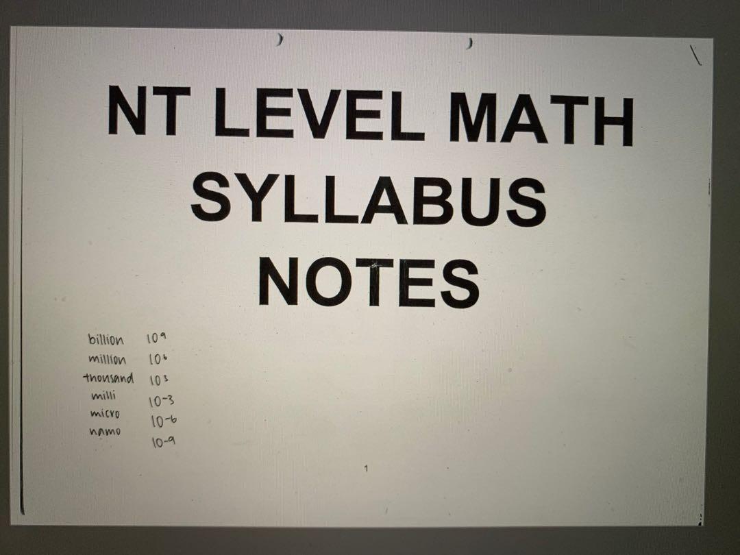 Normal Technical Maths Notes Soft copy (Category: Assessment Books) located in Singapore. Submitted by abbaeimtiaz (Listing ID 1129668743, Image 1). Description: Digital copy of NT notes PDF format which you can print $0.50 extra if you would like a hard copy to be sent to your address .
