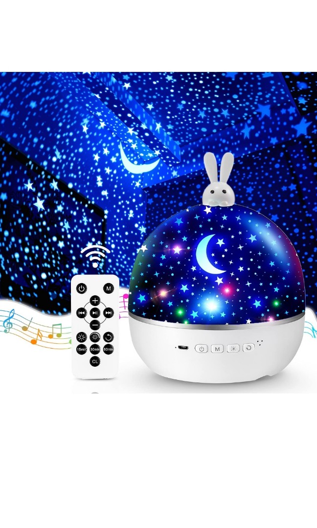Moonlight bunny store night light projector
