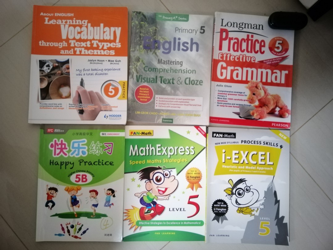 P5 P6 English Chinese Math science assessment Guide books, Hobbies
