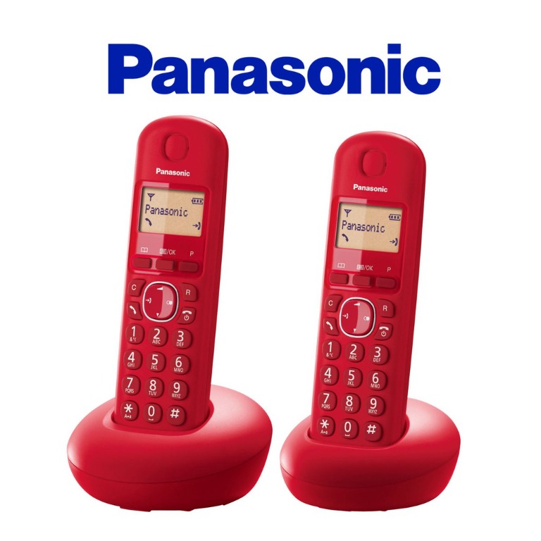 Panasonic KXTGB212ML Cordless Phone With 2 Handset [KXTGB212] Red
