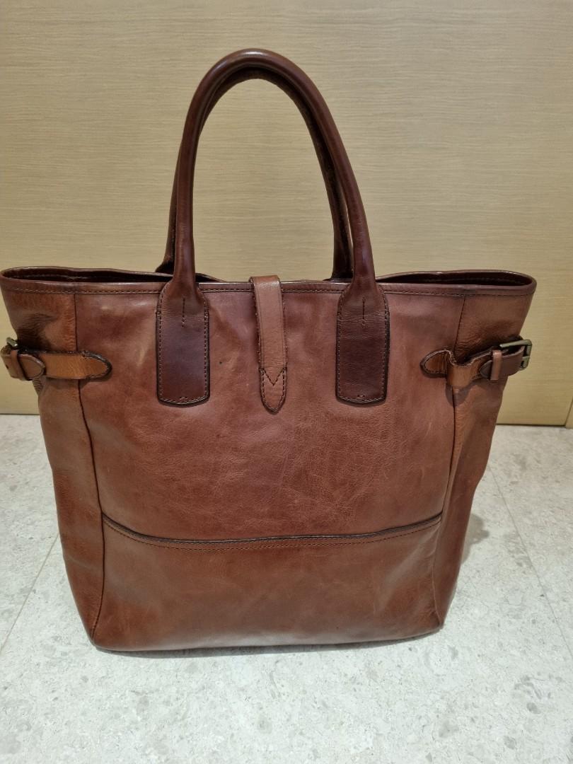 Ralph lauren clearance leather tote