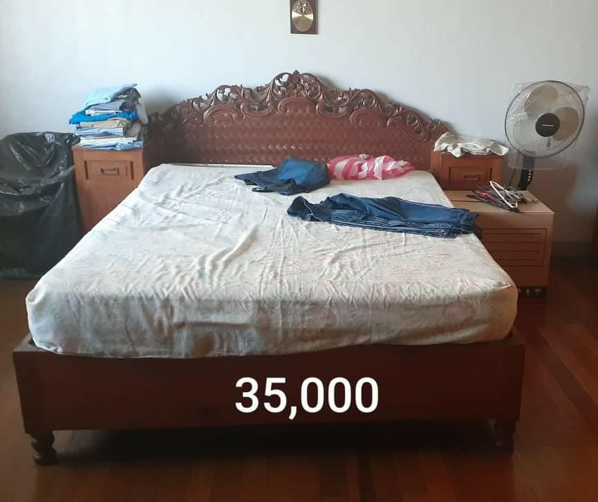 Pure Narra Queen Size Bed, Furniture & Home Living, Furniture, Bed