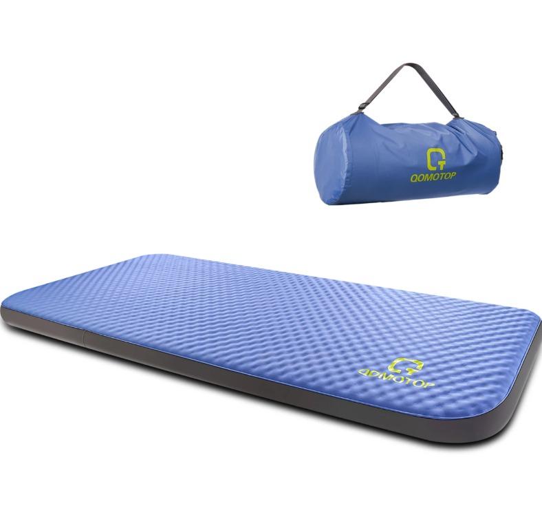 QOMOTOP Camping Mattress Sleeping Pad (Category: Hiking & Camping) located in Marikina City. Submitted by skowshop (Listing ID 1129787960, Image 1). Description: About this item: > Brand: Qomotop > The surface of the sleeping pad has a frosted touch and adopts a silent design to keep you away from noise R-VALUE is 9.5, Excellent temperature isolation ability keeps your body at a comfortable temperature during sleep, free from hot or cold weather 