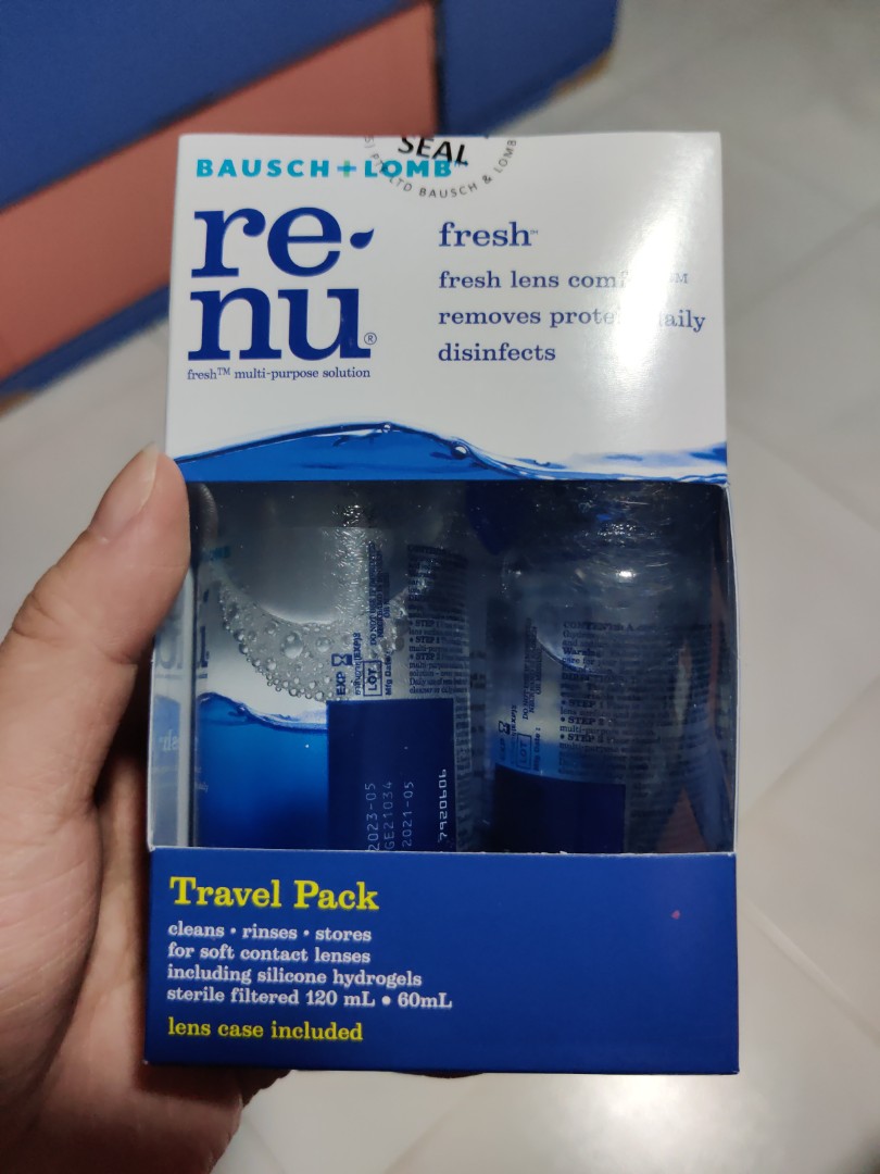 Renu contact lens solution travel pack, Beauty & Personal Care, Vision