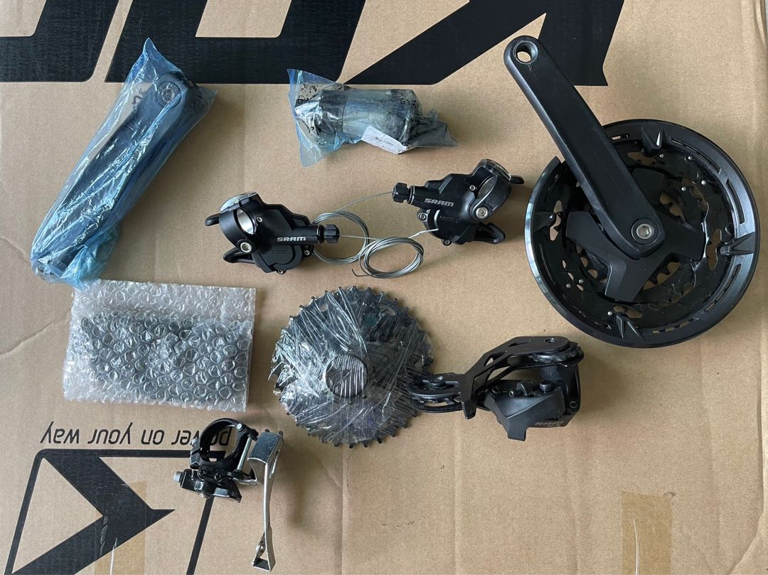 Complete 3x8 MTB Drivetrain Set, Sports Equipment, Bicycles & Parts