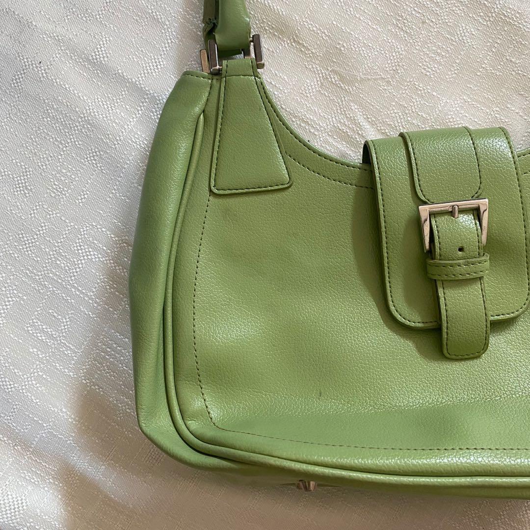 Sage Green Baguette Bag (Category: Shoulder Bags) located in Naga. Submitted by sushigrrrl (Listing ID 1129709445, Image 3). Description: — thrifted (but never used it) — flaw: small dark stains (not sure if removable) .