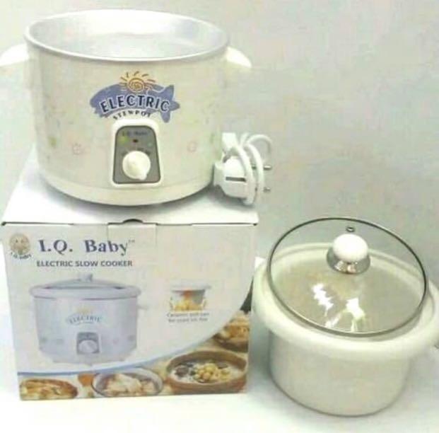 Slow cooker IQ Baby Electric 1Liter Mpasi Bayi, Bayi & Anak, Perawatan & Makanan Anak di Carousell