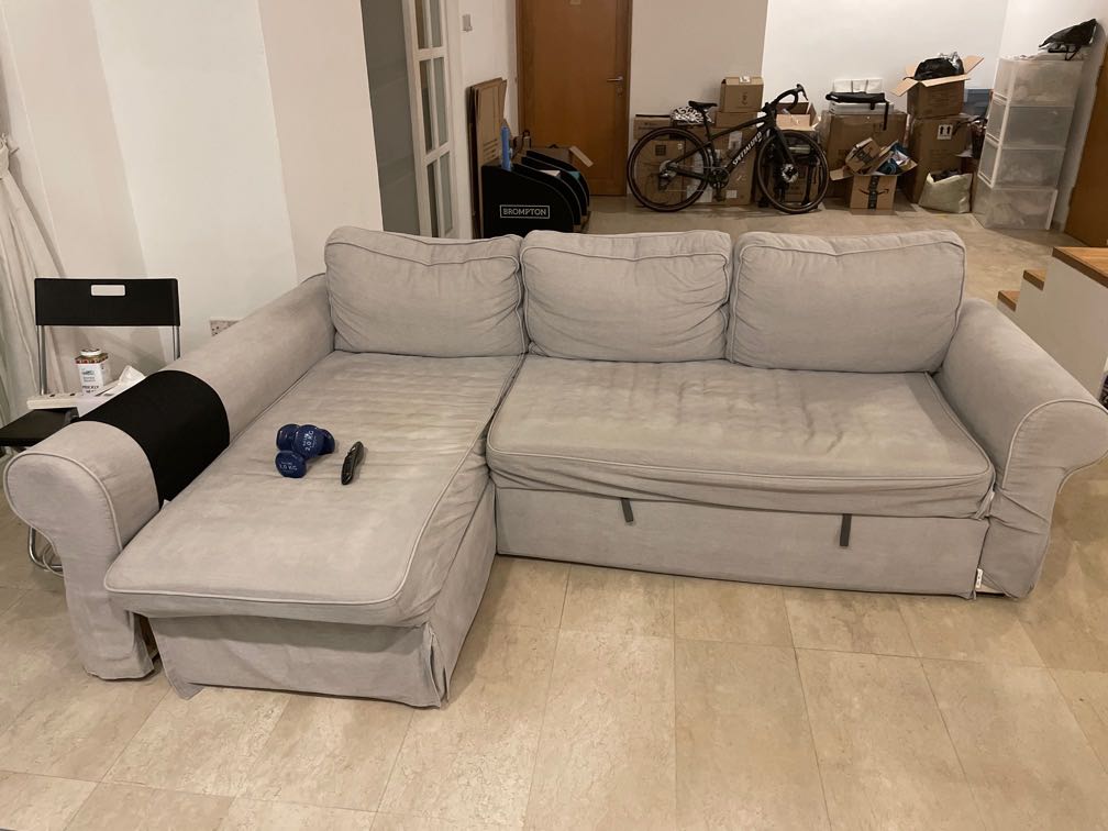 Sofa; Moving out; L Shaped; Pull out couch; 3 seater; IKEA couch
