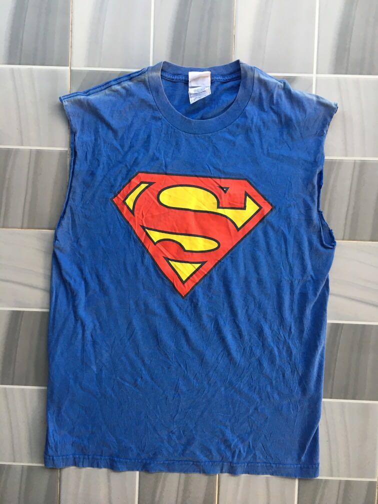 Superman sleeveless tshirt tag triple A