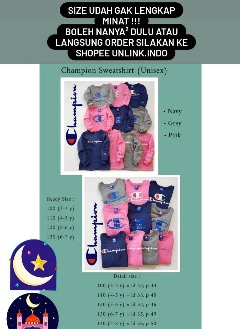 Ukuran deals sweater champion