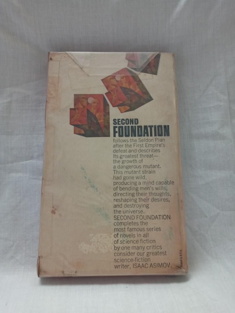 Second Foundation book (Category: Storybooks) located in Mandaluyong City. Submitted by declutter_kween (Listing ID 1129760101, Image 3). Description: Bought these old secondhand copies sa weekend market. Duplicate copy ko na pala :D rare at mahirap na hanapin. Sobrang mahal ng brand new sa mga well known bookstores. 1st to 3rd part of a series. ❌Foundation and Empire SOLD Second Foundation 170.