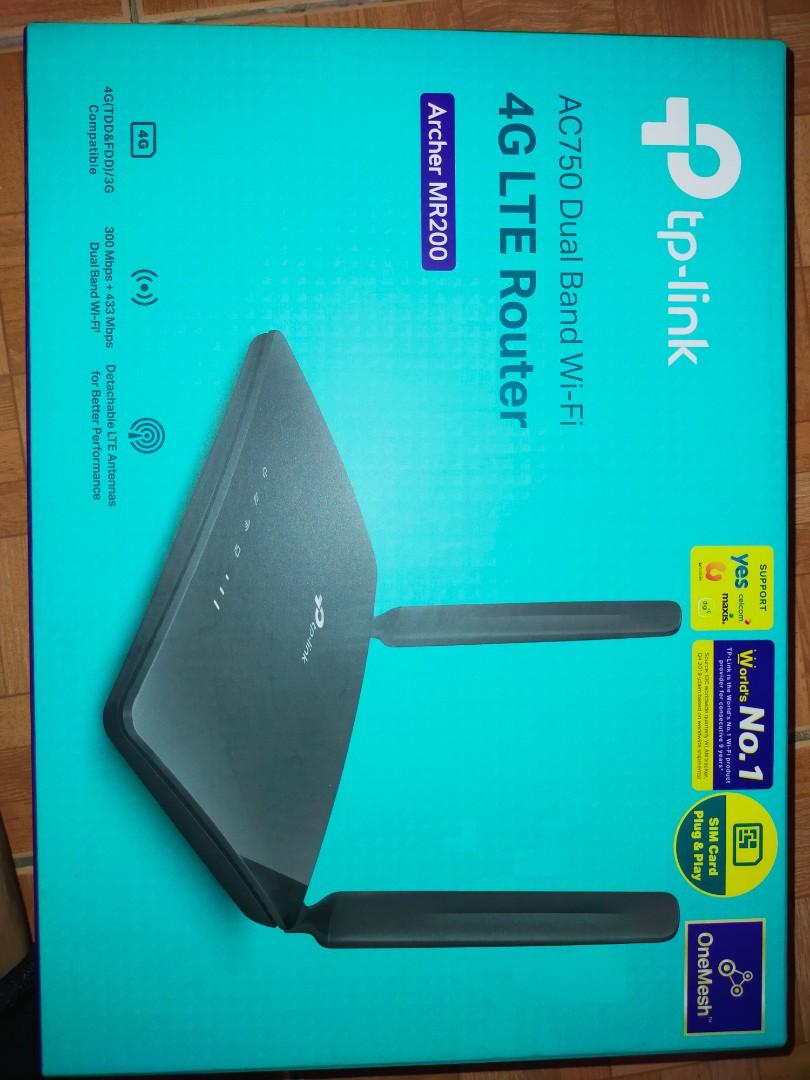 TP-Link Archer MR200 AC750 Wireless Dual Band 4G LTE Router, Computers &  Tech, Parts & Accessories, Networking on Carousell