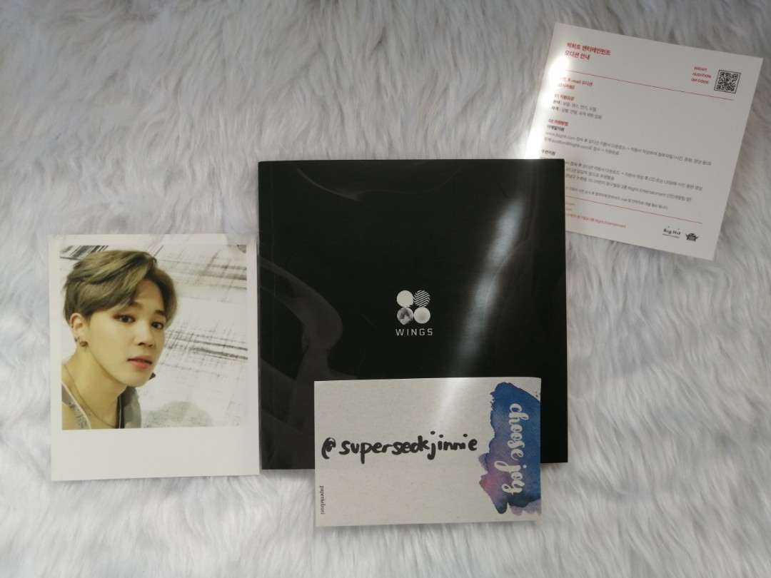Unsealed Wings Album Complete Inclusions w/ Jimin PC, Hobbies & Toys
