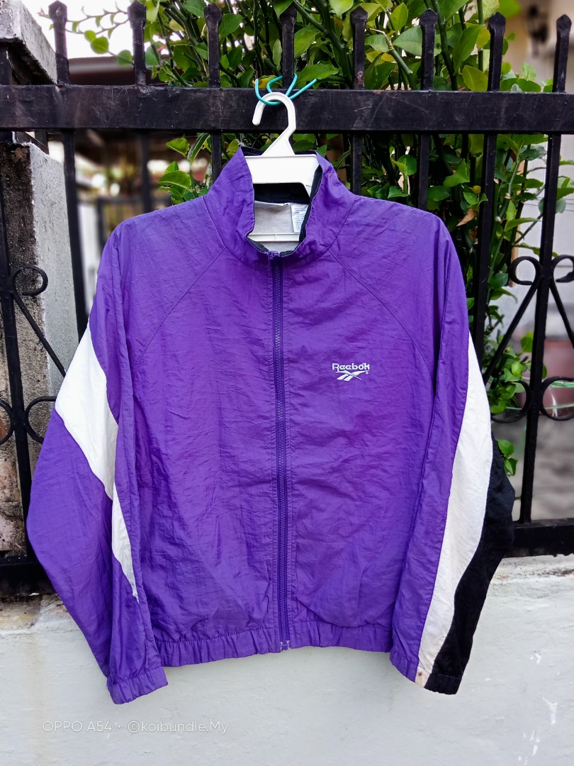 purple reebok windbreaker