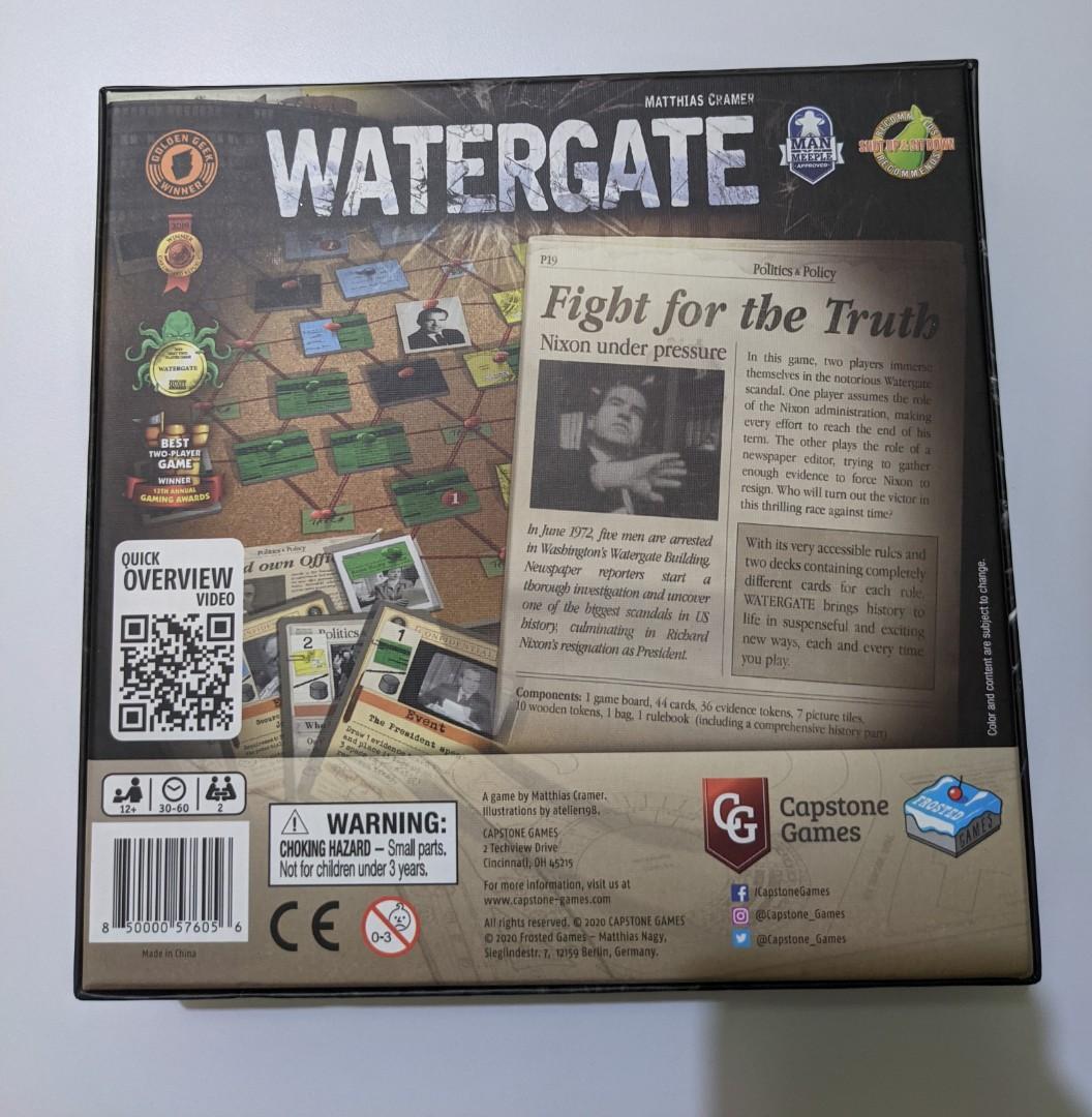 Watergate Board game in excellent condition, Hobbies & Toys, Toys