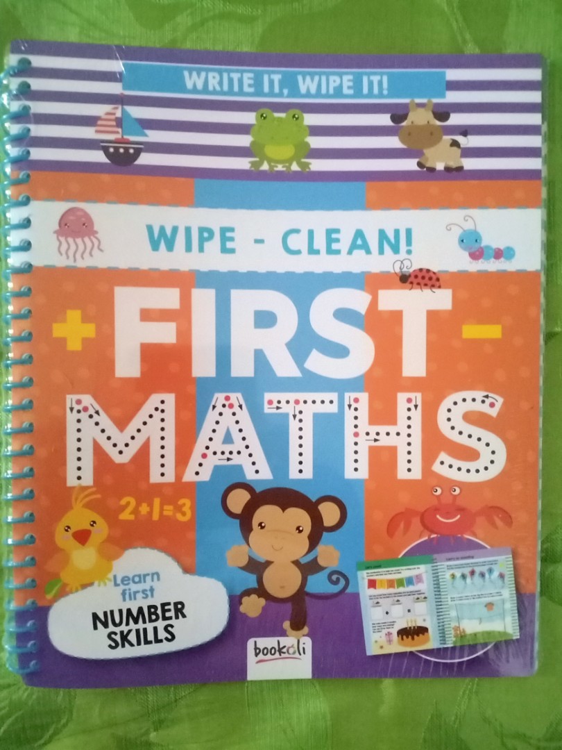 Wipe Clean Books First Maths, 123, First Words, ABC, Hobbies & Toys ...