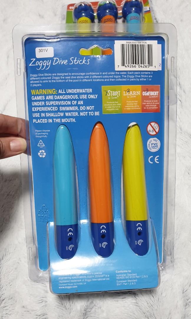 Zoggs dive sticks great for pool activities normal price 1.2k now