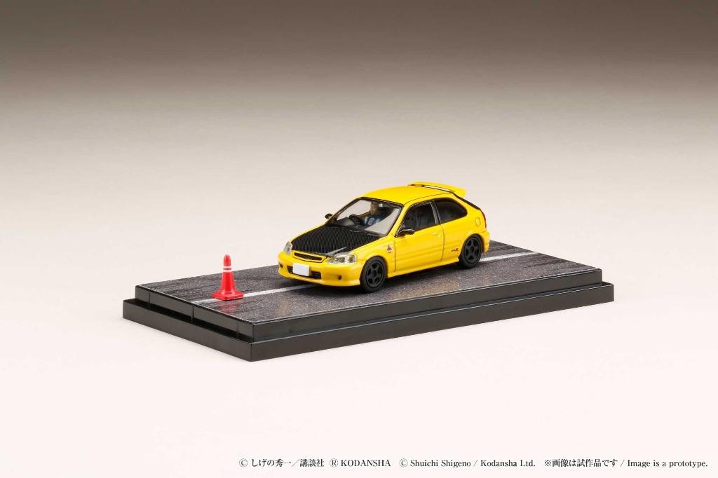 清貨Hobby Japan 1/64 頭文字D Honda Civic Type R EK9 附東堂塾舘智幸在車內合金車仔HJ642016DA