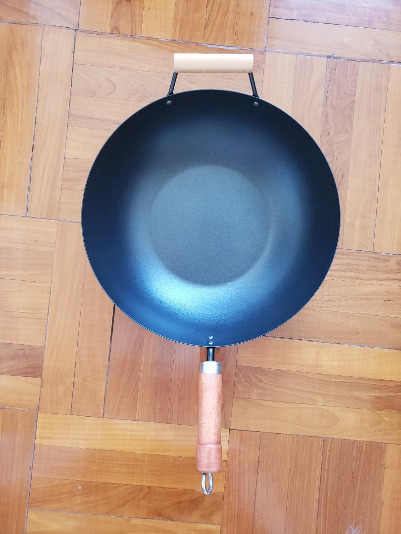 台灣製友余36厘米生鐵鑊炒鍋Made in Taiwan 36cm Iron Steel Wok, 傢俬