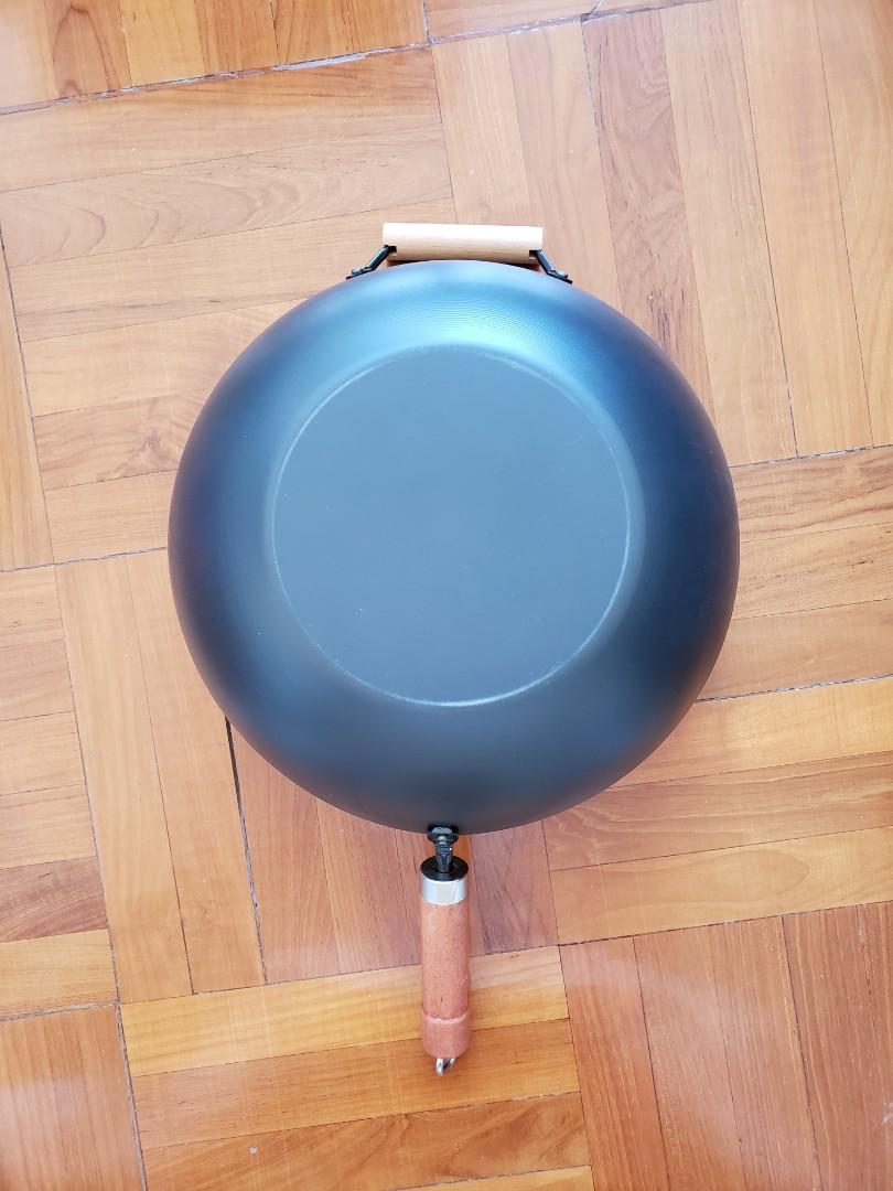 台灣製友余36厘米生鐵鑊炒鍋Made in Taiwan 36cm Iron Steel Wok, 傢俬