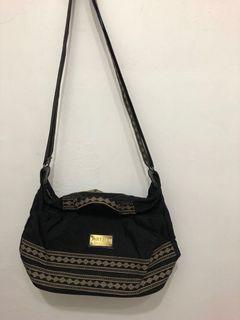 圖騰手工包，耐用防水牛津布，黑色