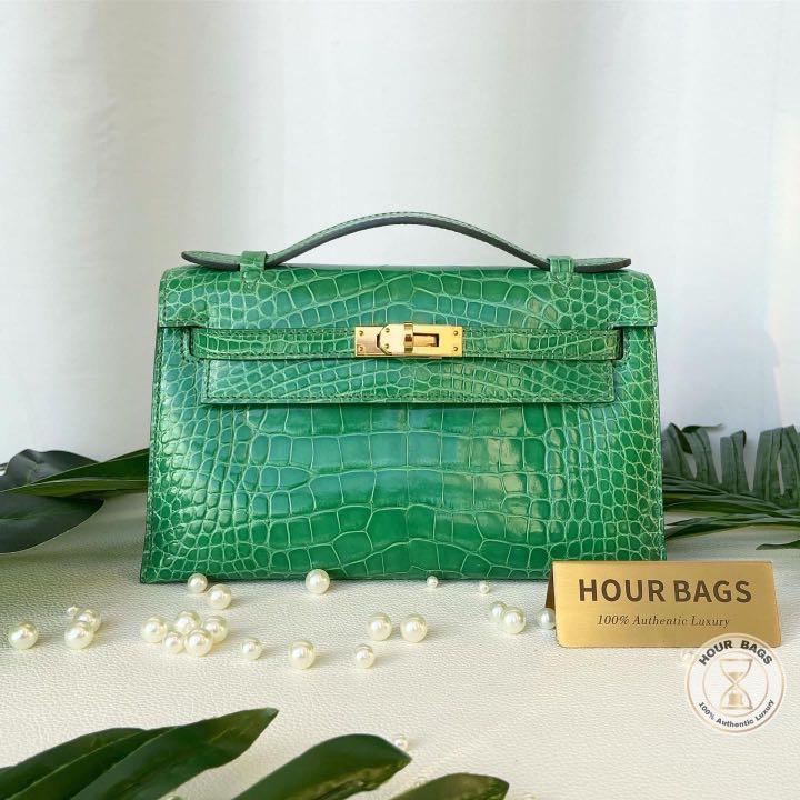 Hermes Nata I2 Swift Mini Kelly Pochette GHW Clutch Bag Handbag