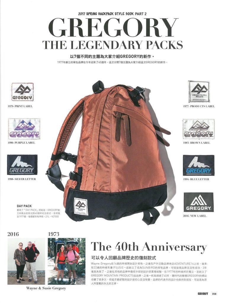 限時平俾你$800,全新最後一個>Gregory 40 周年Classic Day Pack 1977