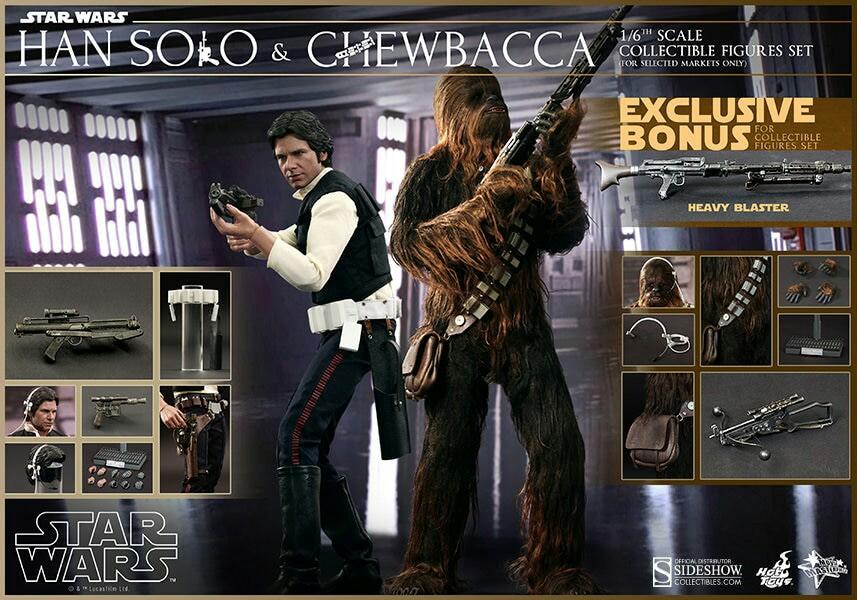 全新膠袋未拆Hottoys Han Solo and Chewbacca MMS263 12 inch