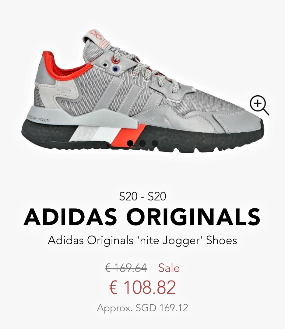 Adidas men's originals nite jogger running sneakers from finish line Clearance