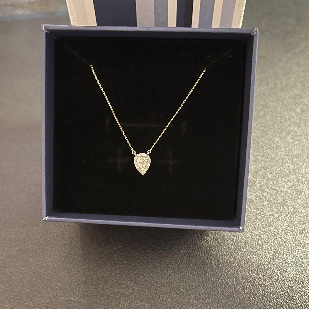Adina reyter solid pavé top teardrop necklace
