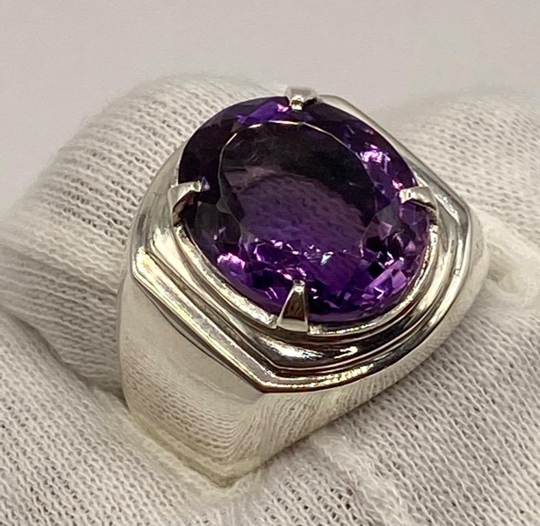 Amethyst Men s Ring in 925 Silver Men s Fashion Watches