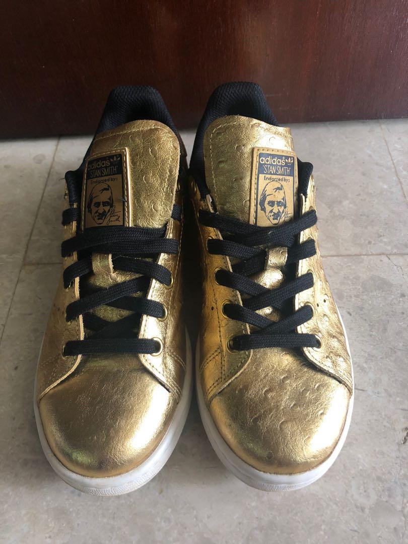 Gold adidas trainers shop