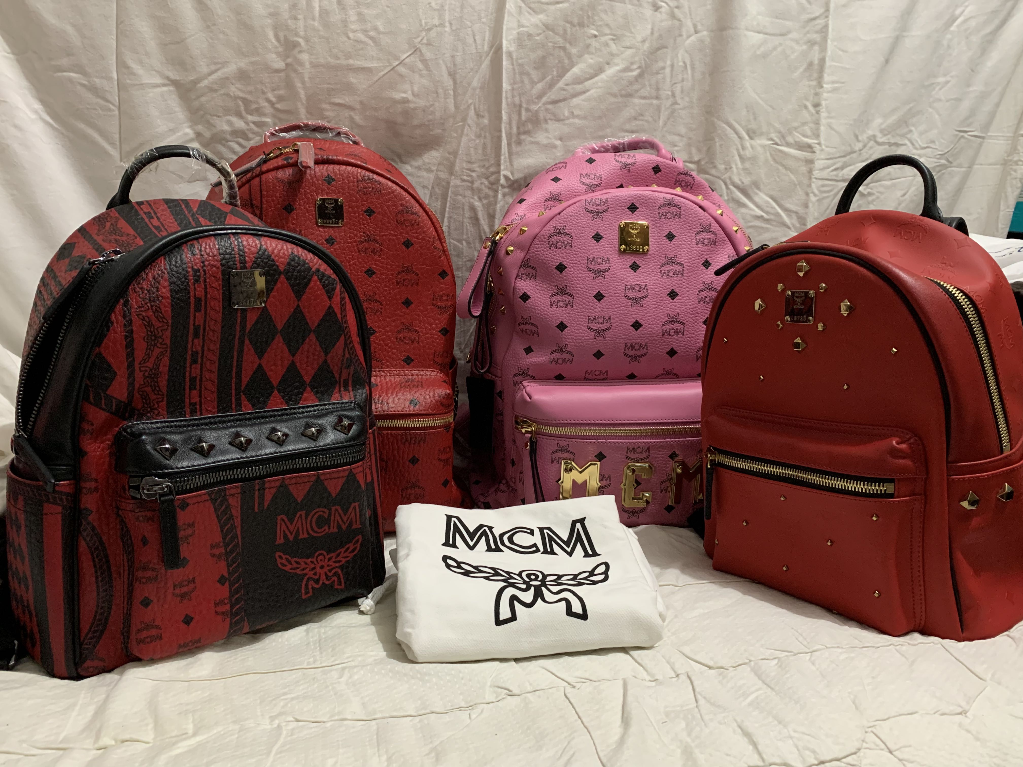Red and black mcm cheap