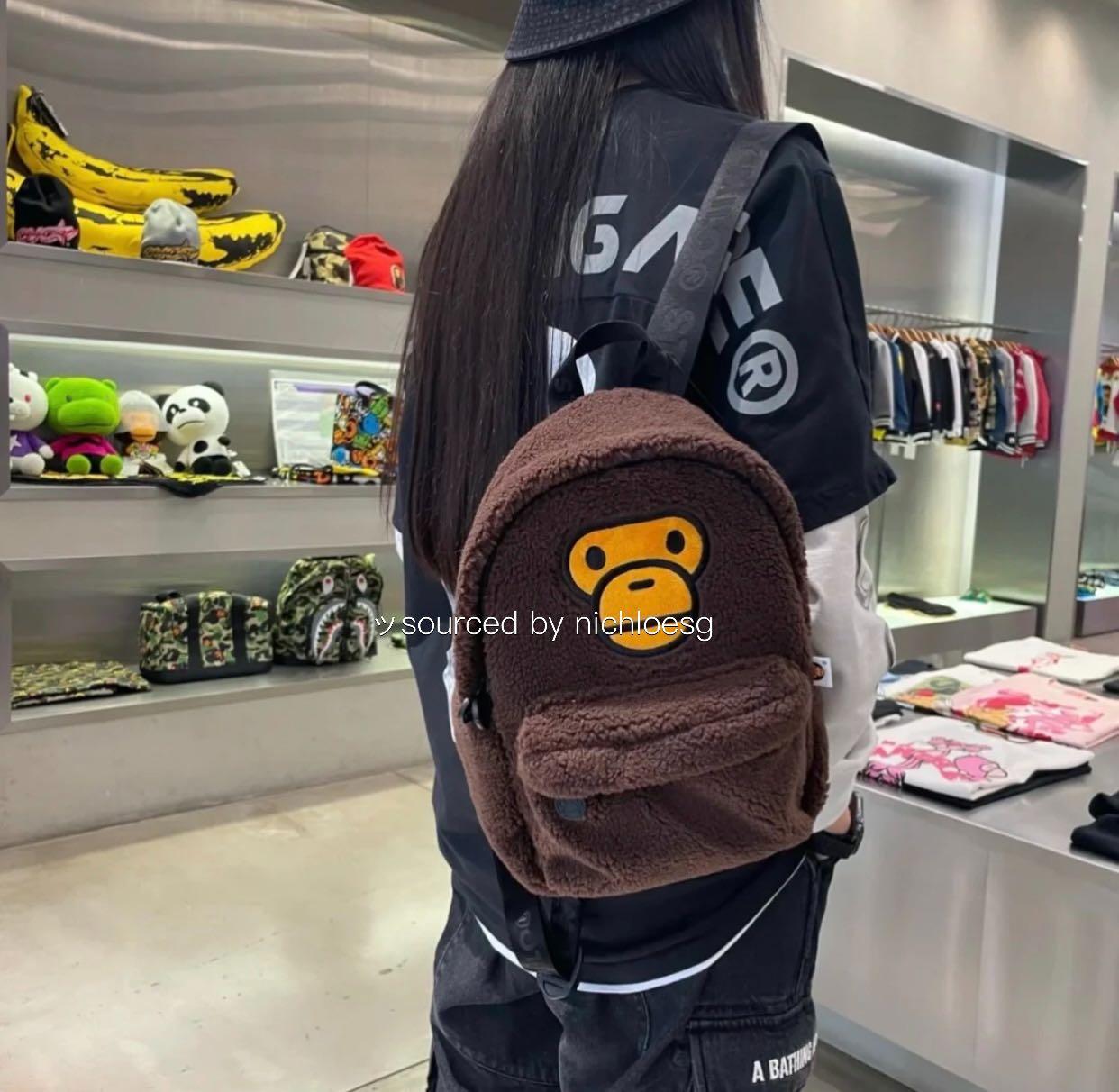 BAPE BABY MILO FAUX FUR BACKPACK, Babies & Kids, Babies & Kids Fashion
