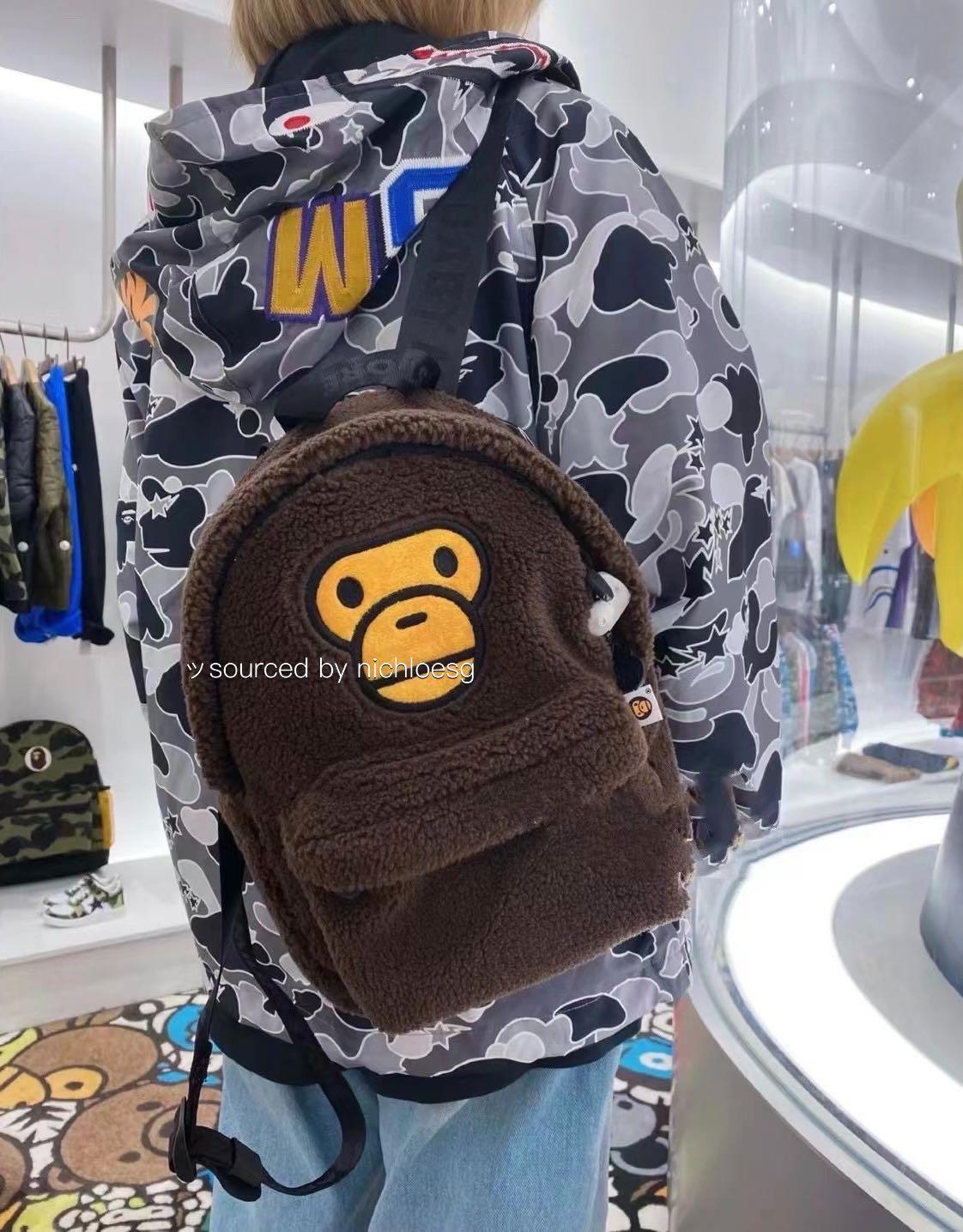 BAPE BABY MILO FAUX FUR BACKPACK, Babies & Kids, Babies & Kids Fashion