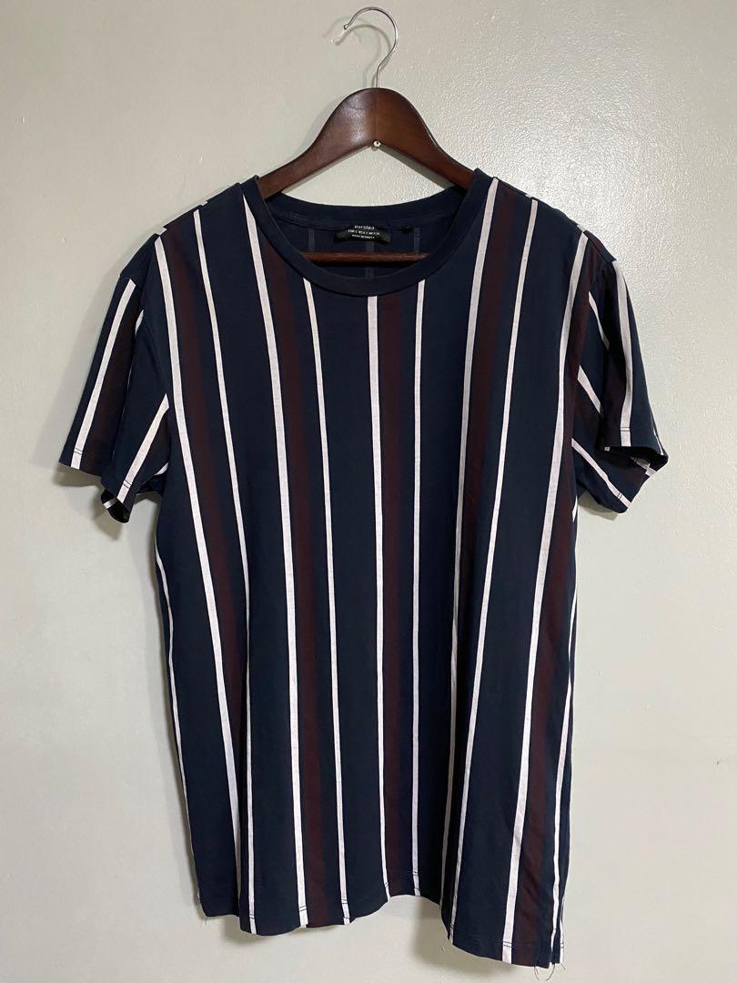 Bershka Striped T-shirt, Men's Fashion 