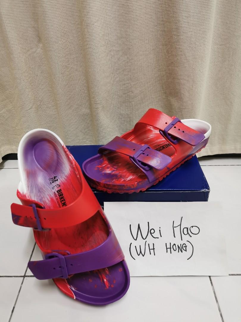 Birkenstock arizona exquisite lollipop red clearance