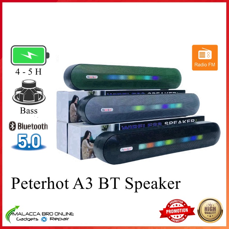 Bluetooth Speaker Peterhot A3 FM Radio New Model BIG SALE