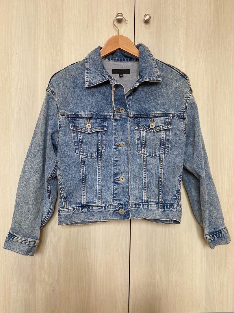 Uniqlo denim oversized jacket online