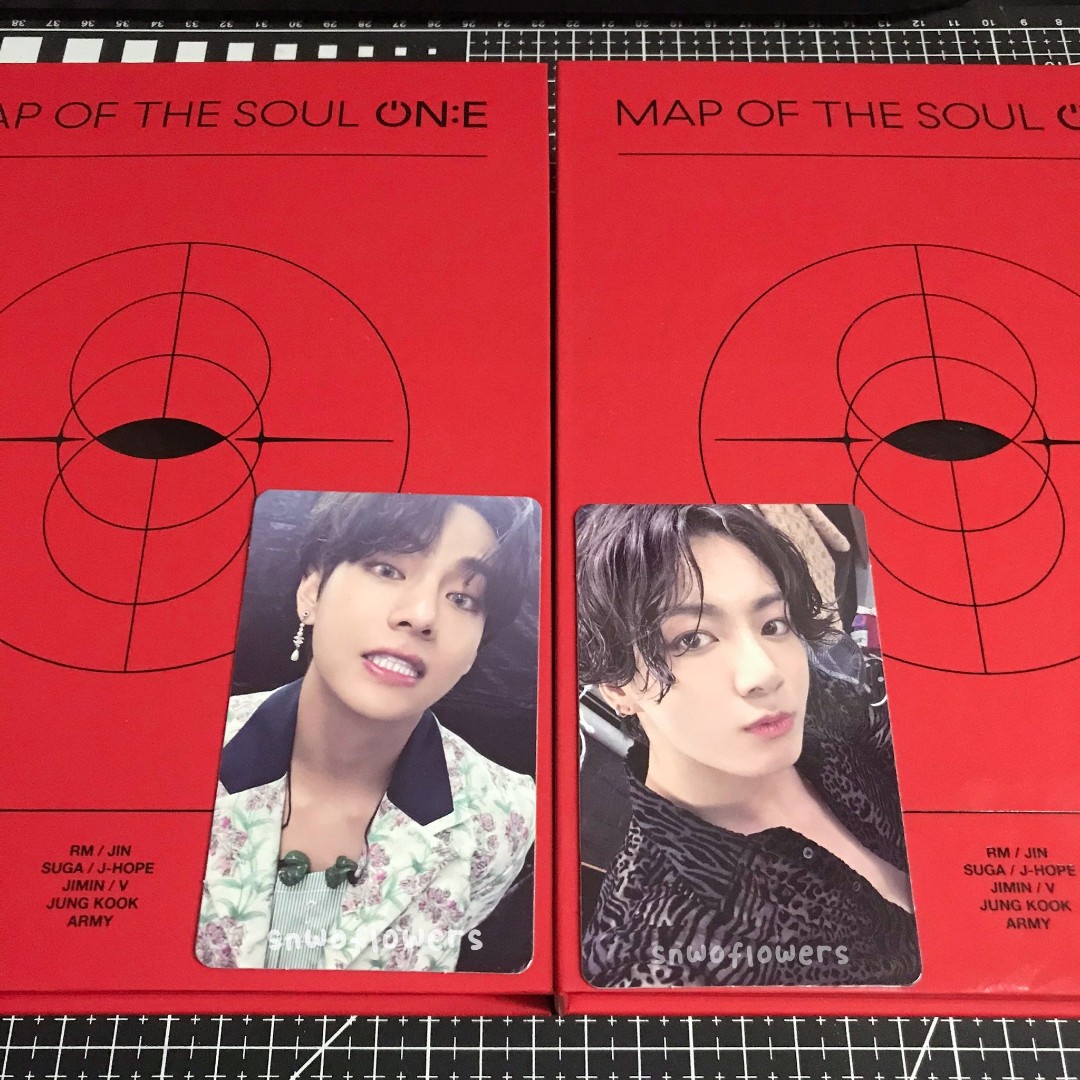 BTS MAP OF THE SOUL ON:E トレカ V テヒョン BTS MAP OF THE SOUL ON E dc トレカ ポスカ 4枚セット V テテ