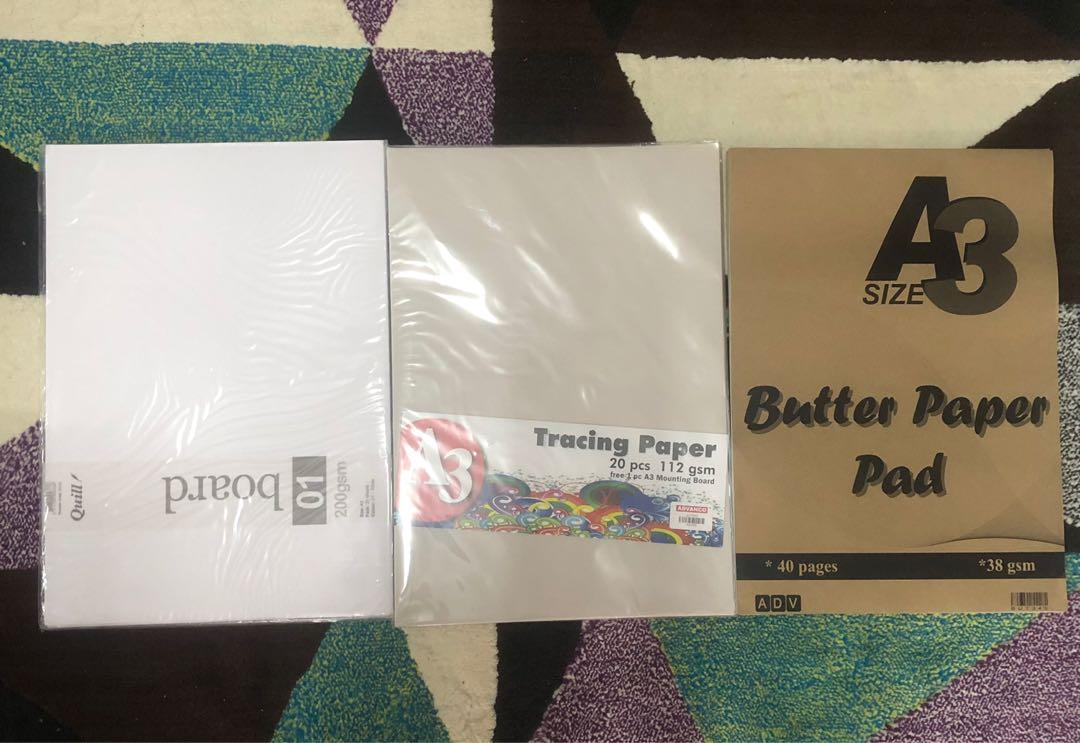 Bulk A3 drawing tracing butter papers, Hobbies & Toys, Stationery