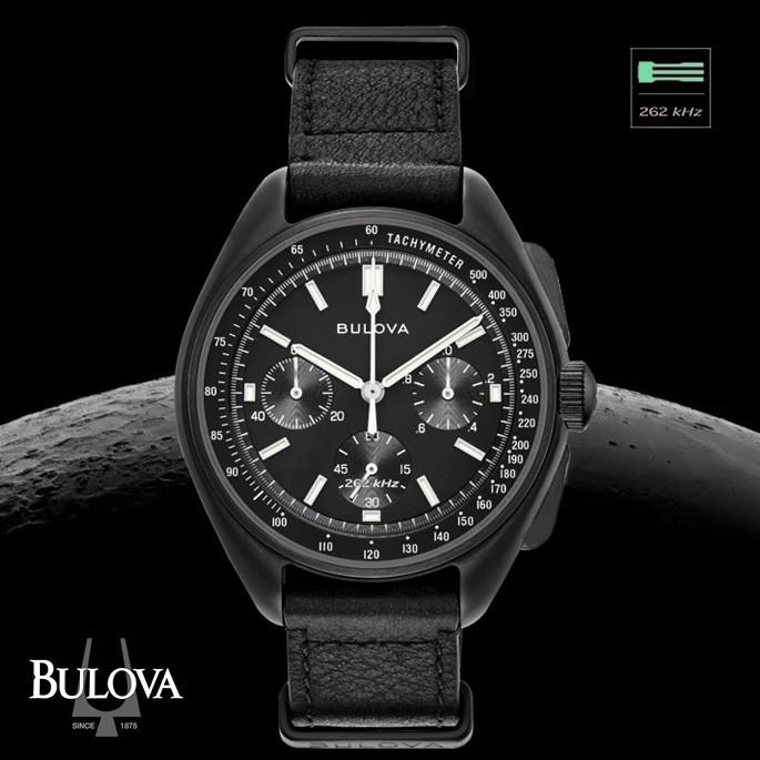 Bulova Moonwatch Lunar Pilot Apollo 15 black edition the dark side of the moon Ultra High Frequency 262khz Chronograph Sapphire Watch